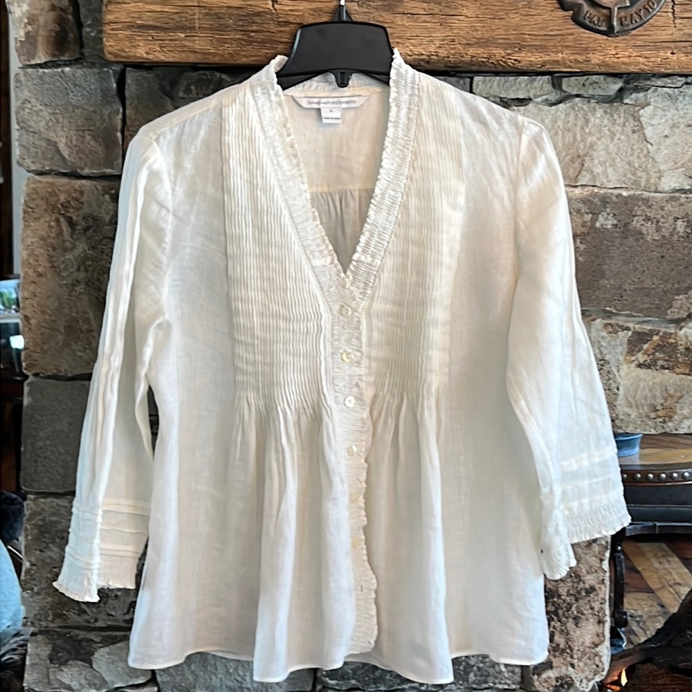 Ecru tunic blouse